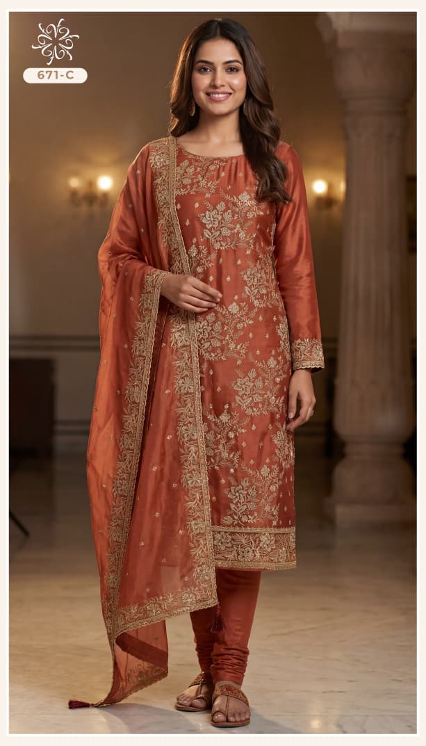 Ncs 671 Vinay Fashion Llp Silk Pant Style Suits Manufacturer