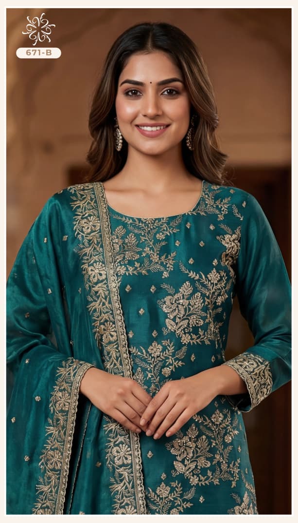 Ncs 671 Vinay Fashion Llp Silk Pant Style Suits Manufacturer