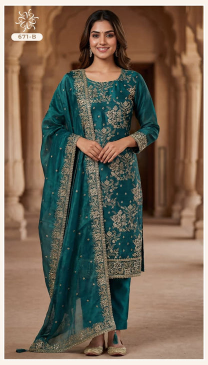 Ncs 671 Vinay Fashion Llp Silk Pant Style Suits Manufacturer