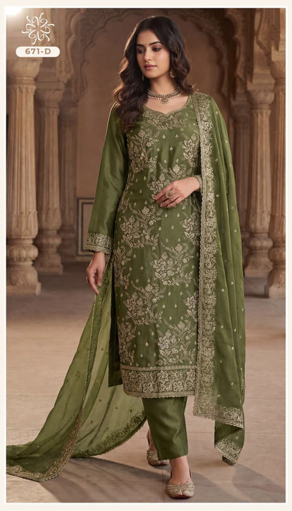 Ncs 671 Vinay Fashion Llp Silk Pant Style Suits Manufacturer