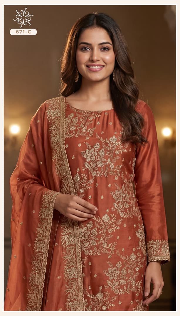 Ncs 671 Vinay Fashion Llp Silk Pant Style Suits Manufacturer