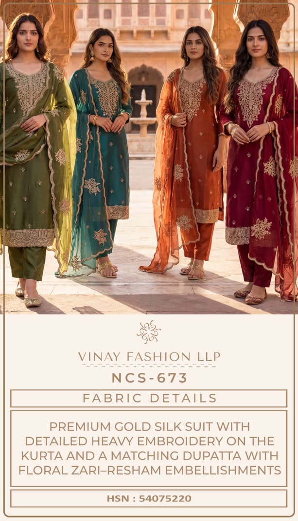 Ncs 673 Vinay Fashion Llp Silk Pant Style Suits Wholesale Price