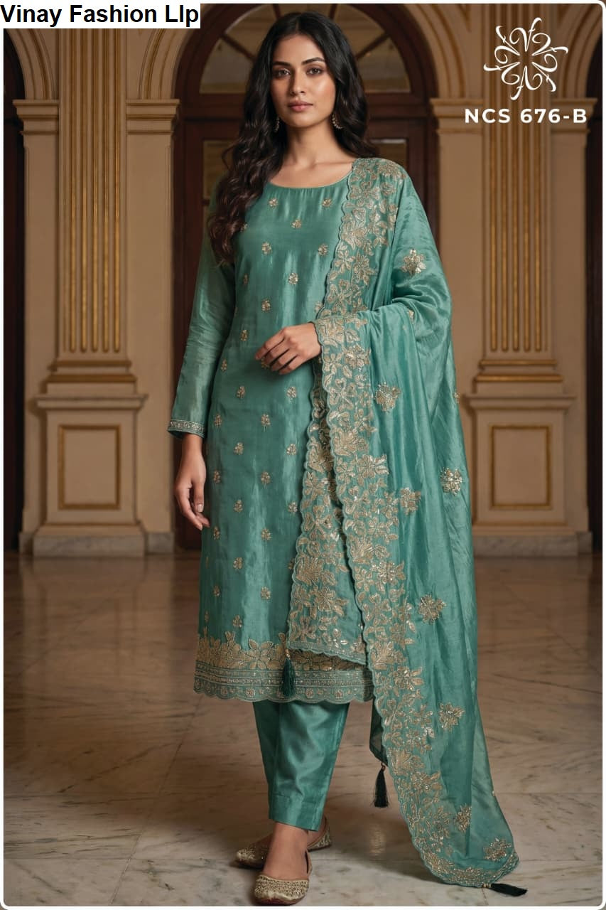 Ncs 676 Vinay Fashion Llp Soft Silk Pant Style Suits Supplier Gujarat