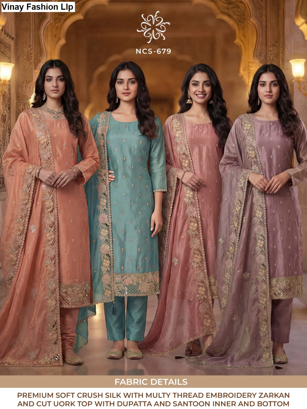 Ncs 679 Vinay Fashion Llp Soft Silk Pant Style Suits Manufacturer Gujarat