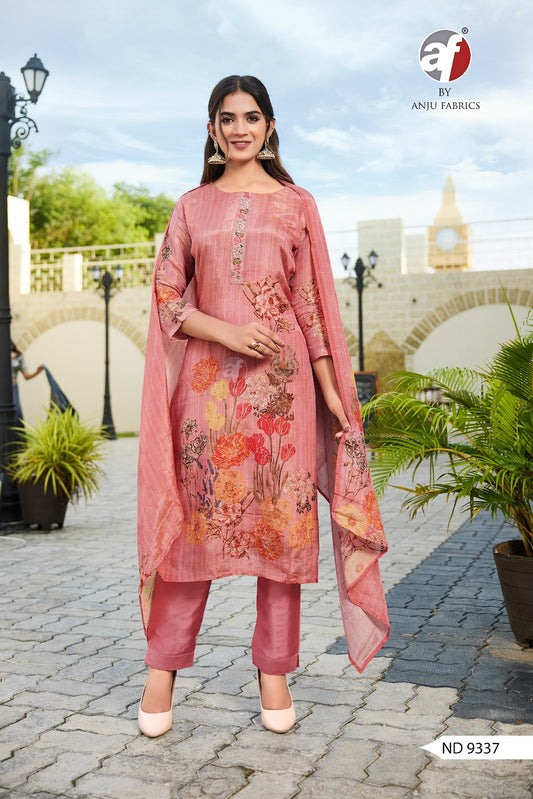 Nd 9337 Af Simmer Tissue Readymade Pant Style Suits Manufacturer Gujarat
