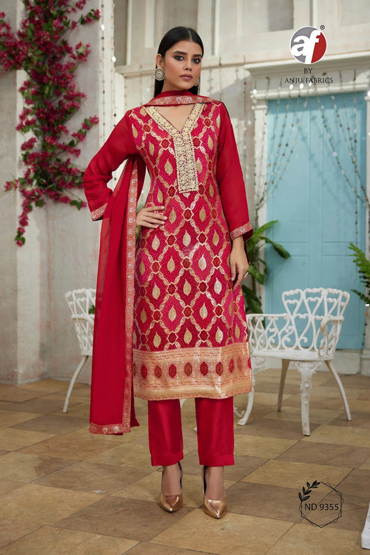 Nd 9355 Af Organza Readymade Pant Style Suits Wholesale Rate