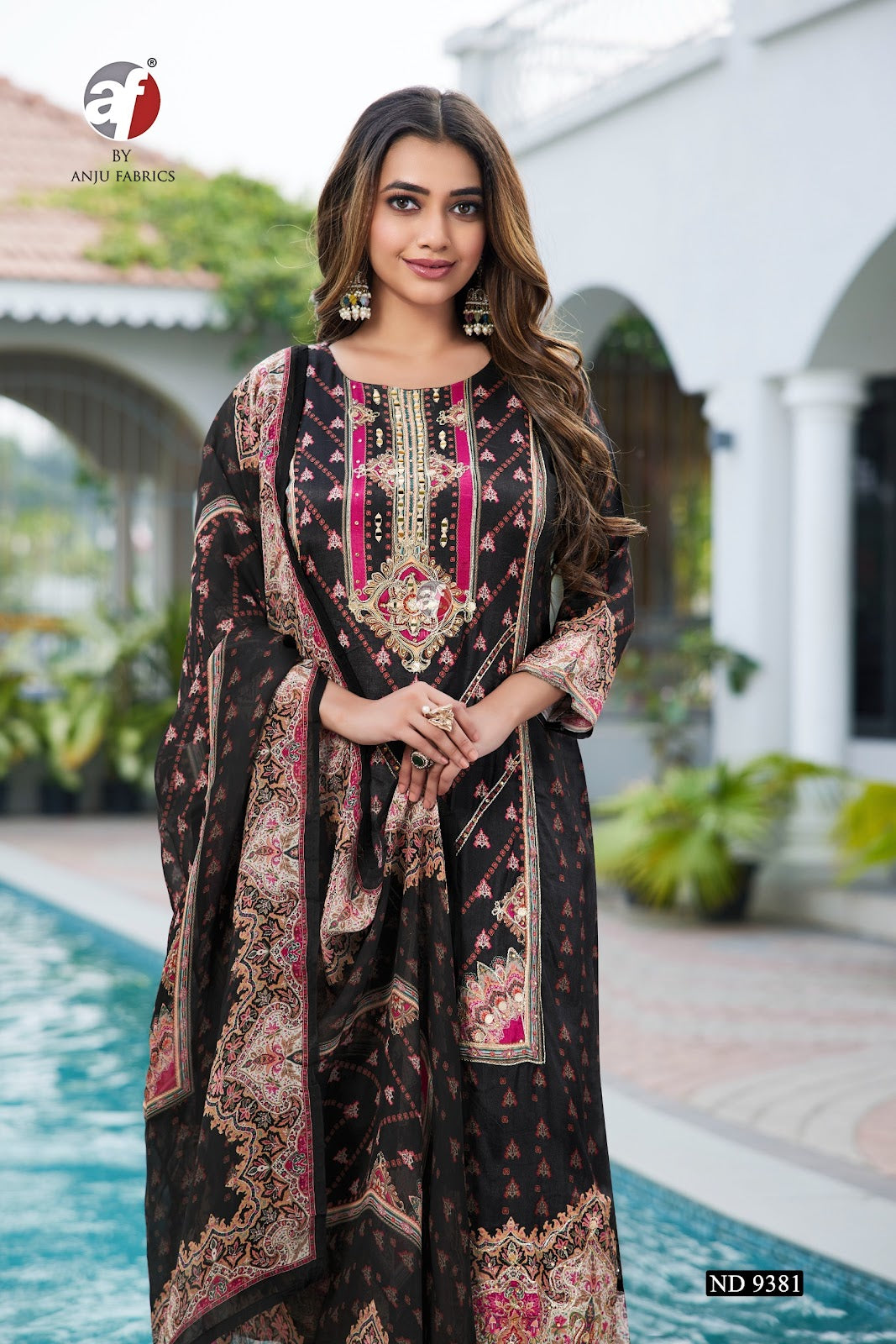 Nd 9381 Af Viscose Silk Readymade Pant Style Suits Supplier Ahmedabad