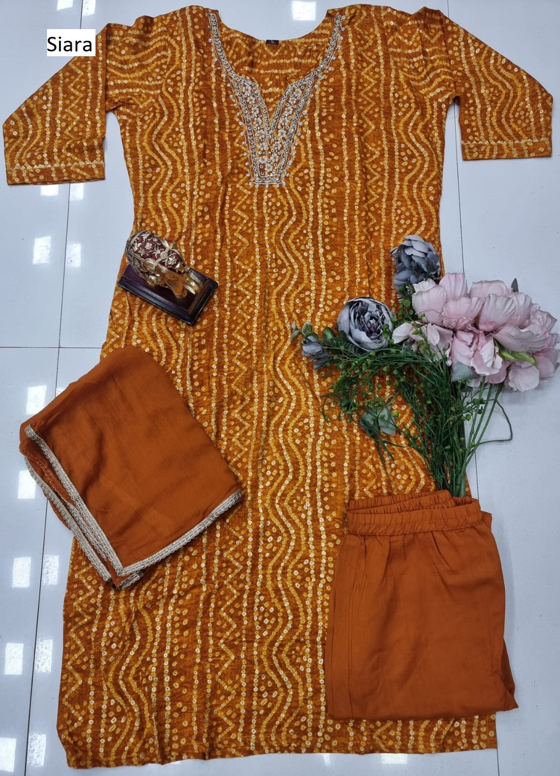 Neck Embroidery Siara Soft Cotton Readymade Pant Style Suits Exporter