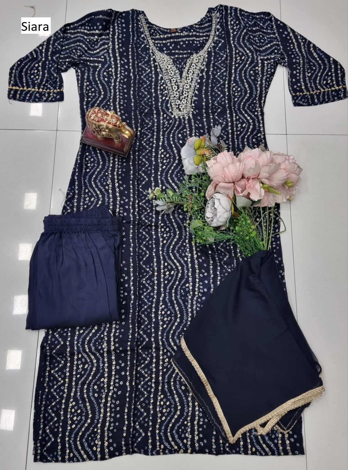 Neck Embroidery Siara Soft Cotton Readymade Pant Style Suits Exporter