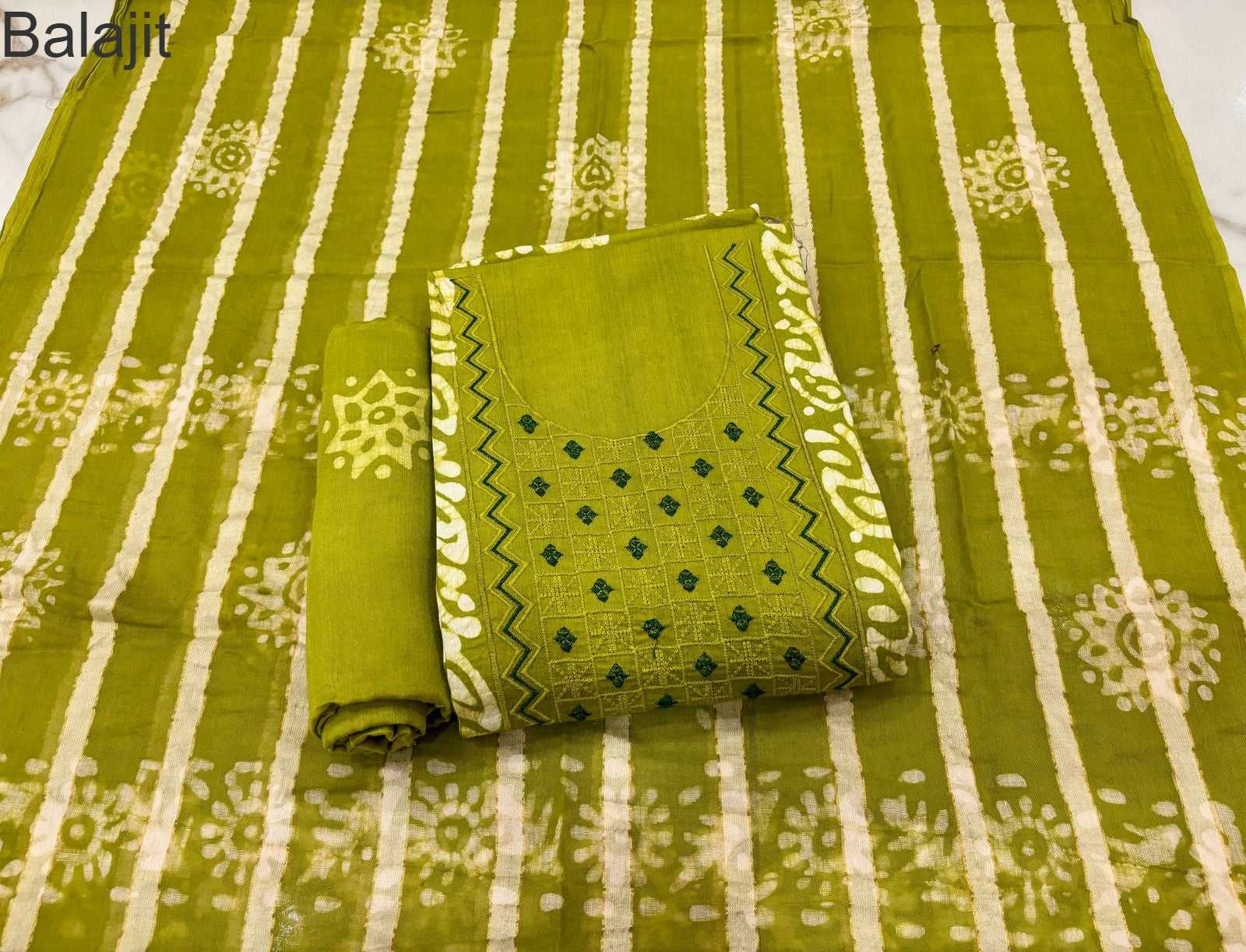 Neck Karizma Vol 3 Balajit Cotton Satin Salwar Suits Supplier Gujarat