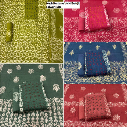 Neck Karizma Vol 4 Balajit Jam Satin Salwar Suits Manufacturer Ahmedabad