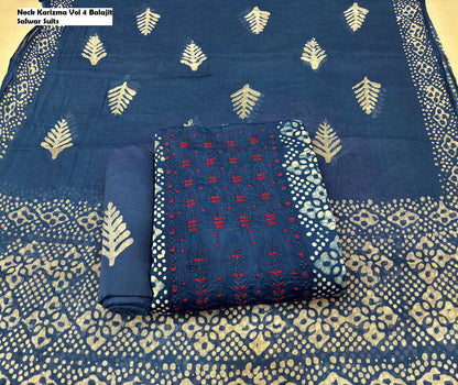 Neck Karizma Vol 4 Balajit Jam Satin Salwar Suits Manufacturer Ahmedabad