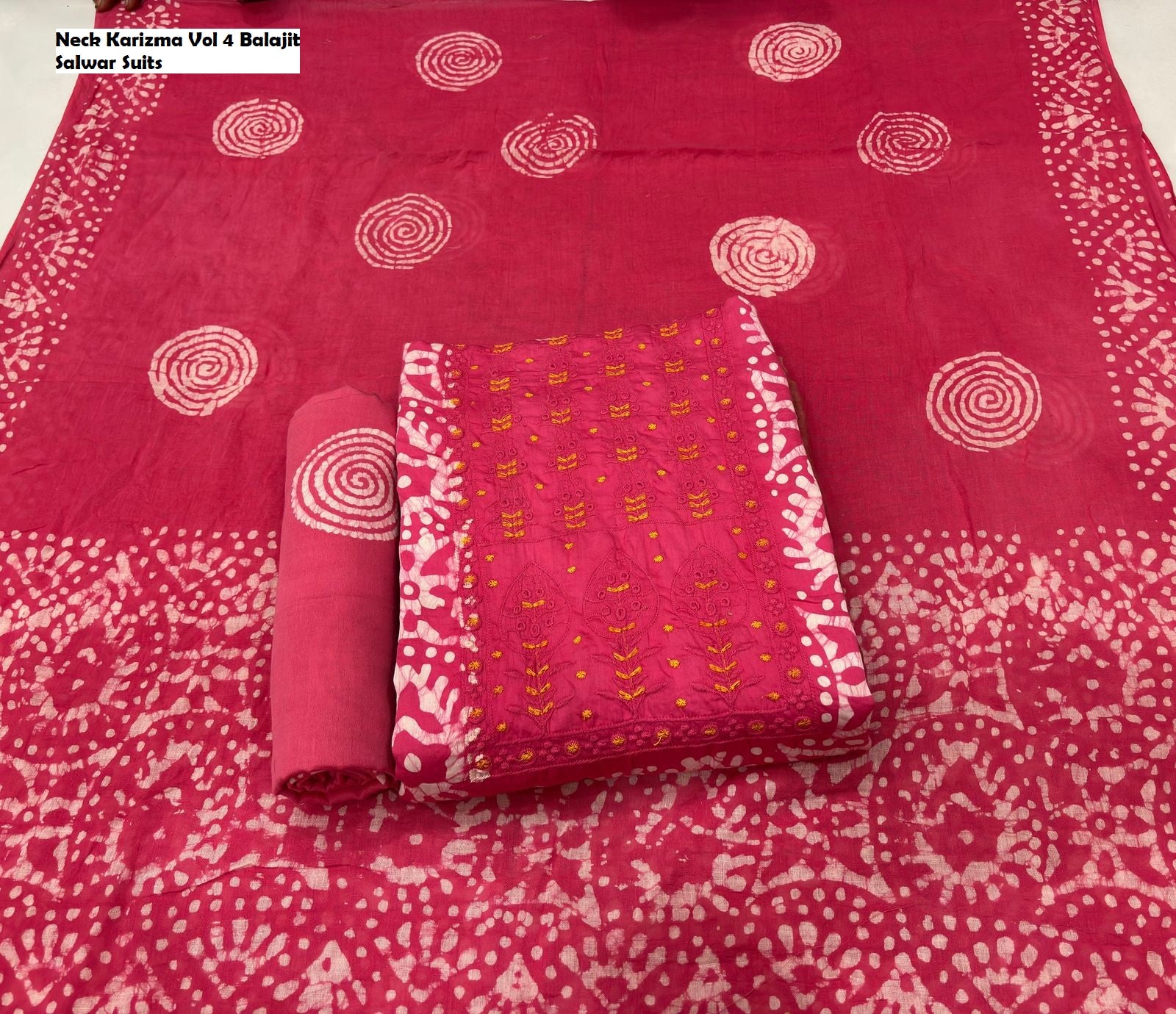 Neck Karizma Vol 4 Balajit Jam Satin Salwar Suits Manufacturer Ahmedabad