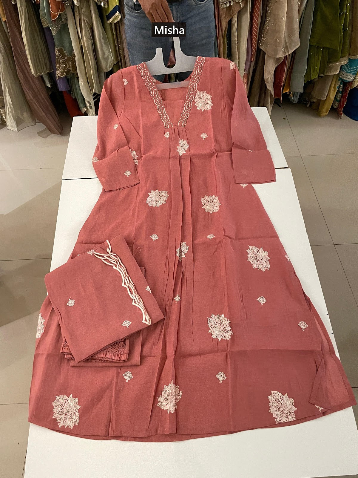 Neck Lace 2309 Misha Chanderi Readymade Pant Style Suits Manufacturer India