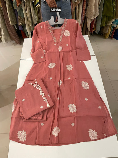 Neck Lace 2309 Misha Chanderi Readymade Pant Style Suits Manufacturer India