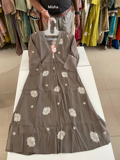 Neck Lace 2309 Misha Chanderi Readymade Pant Style Suits Manufacturer India