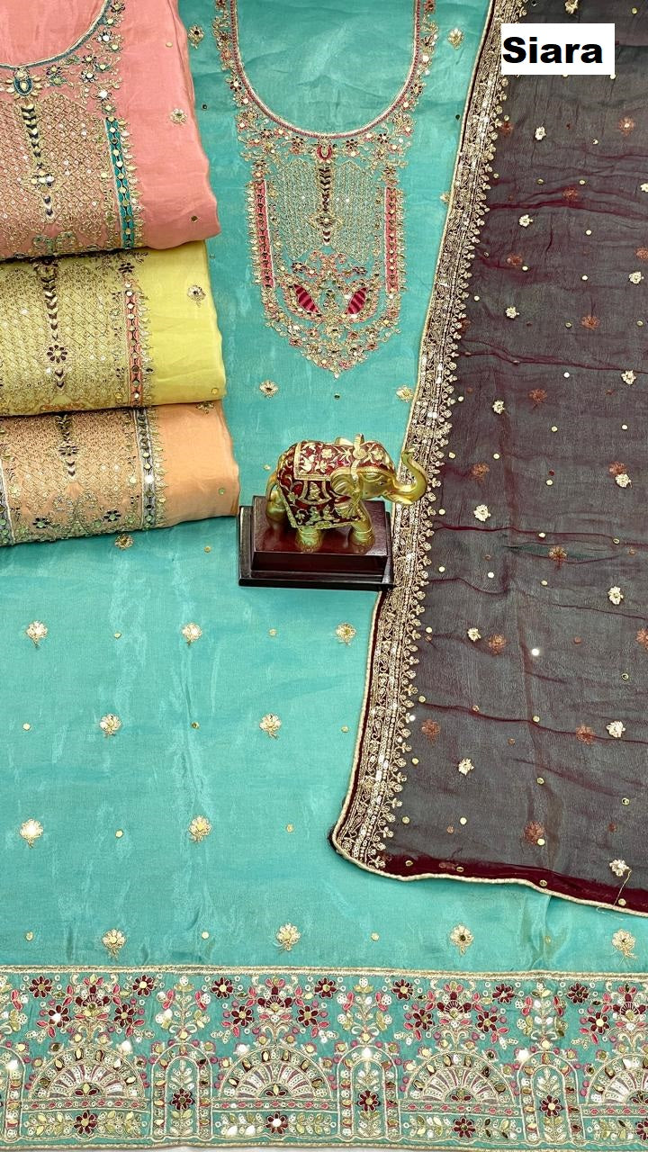 Neck Work 02 Siara Viscose Simmer Salwar Suits Manufacturer