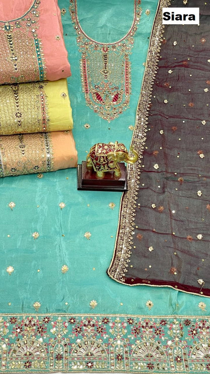 Neck Work 02 Siara Viscose Simmer Salwar Suits Manufacturer