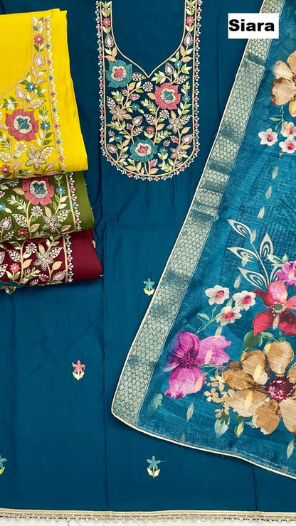 neck work 03 siara salwar suits wholesale rate
