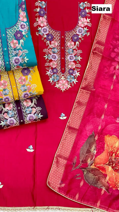 neck work 03 siara salwar suits wholesale rate