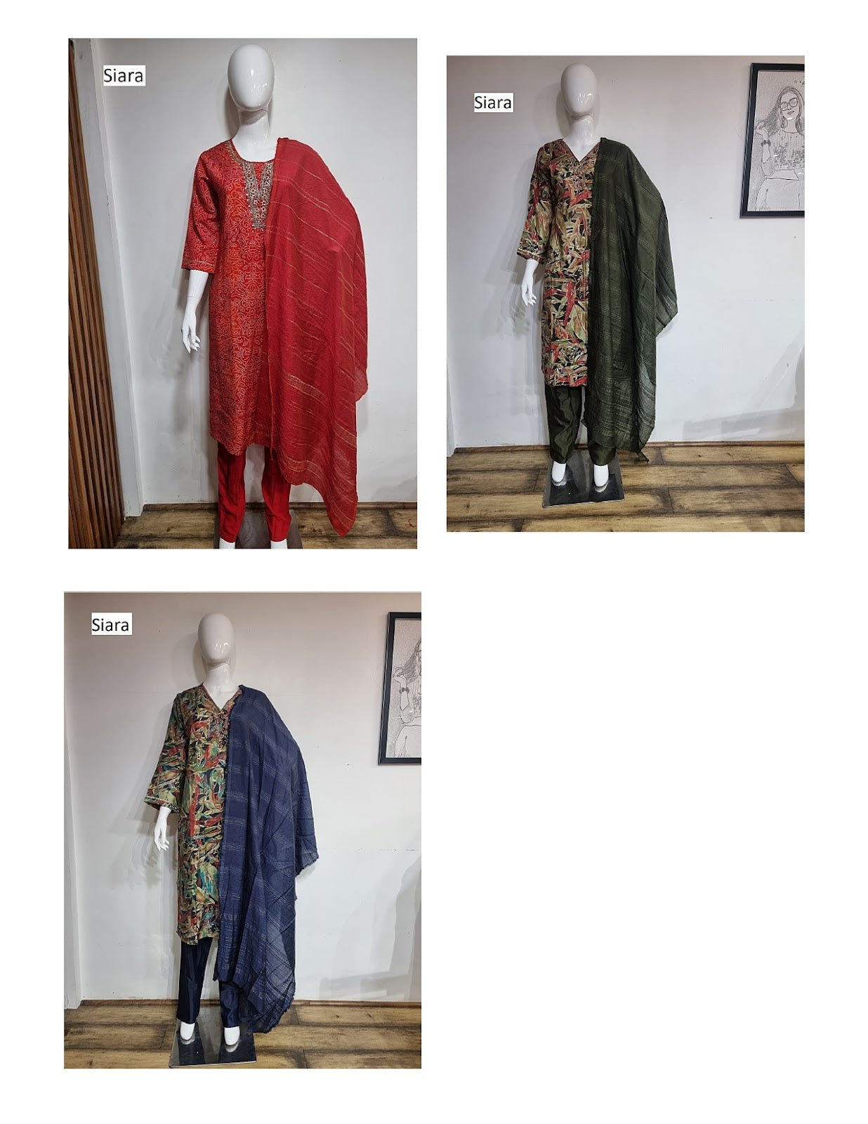 Neck Work 07 Siara Cotton Silk Readymade Pant Style Suits Wholesale