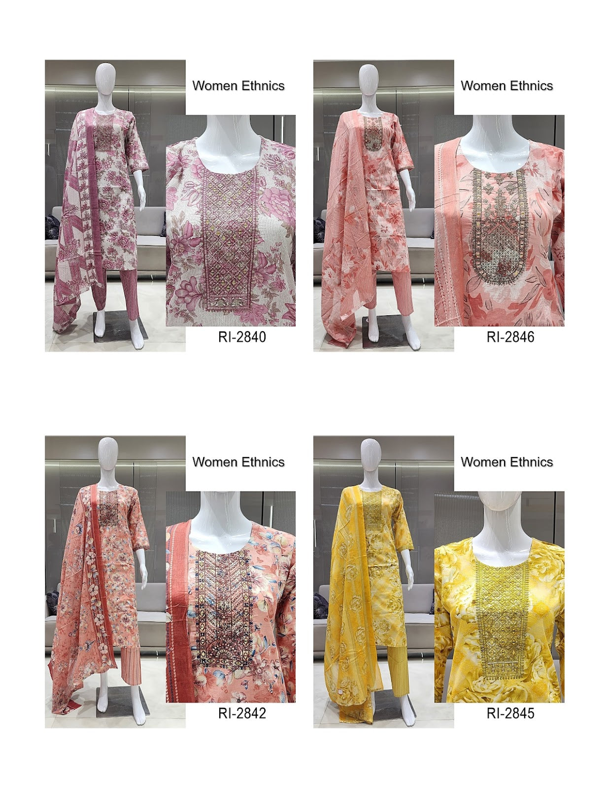 Neck Work 08 Women Ethnics Mal Cotton Readymade Pant Style Suits Wholesaler