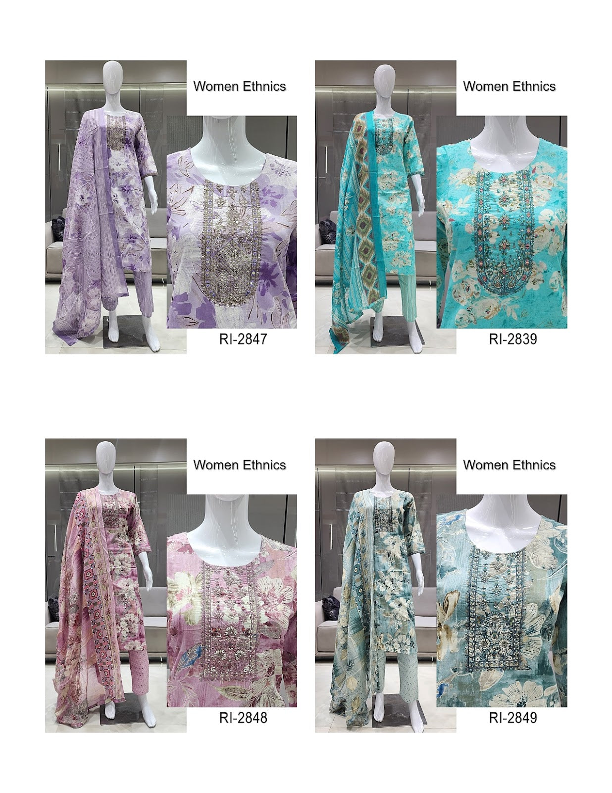 Neck Work 08 Women Ethnics Mal Cotton Readymade Pant Style Suits Wholesaler