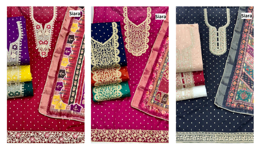 Neck Work 13 Siara Modal Salwar Suits Exporter Gujarat