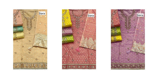 Neck Work 20 Siara Simmer Salwar Suits Wholesale Price