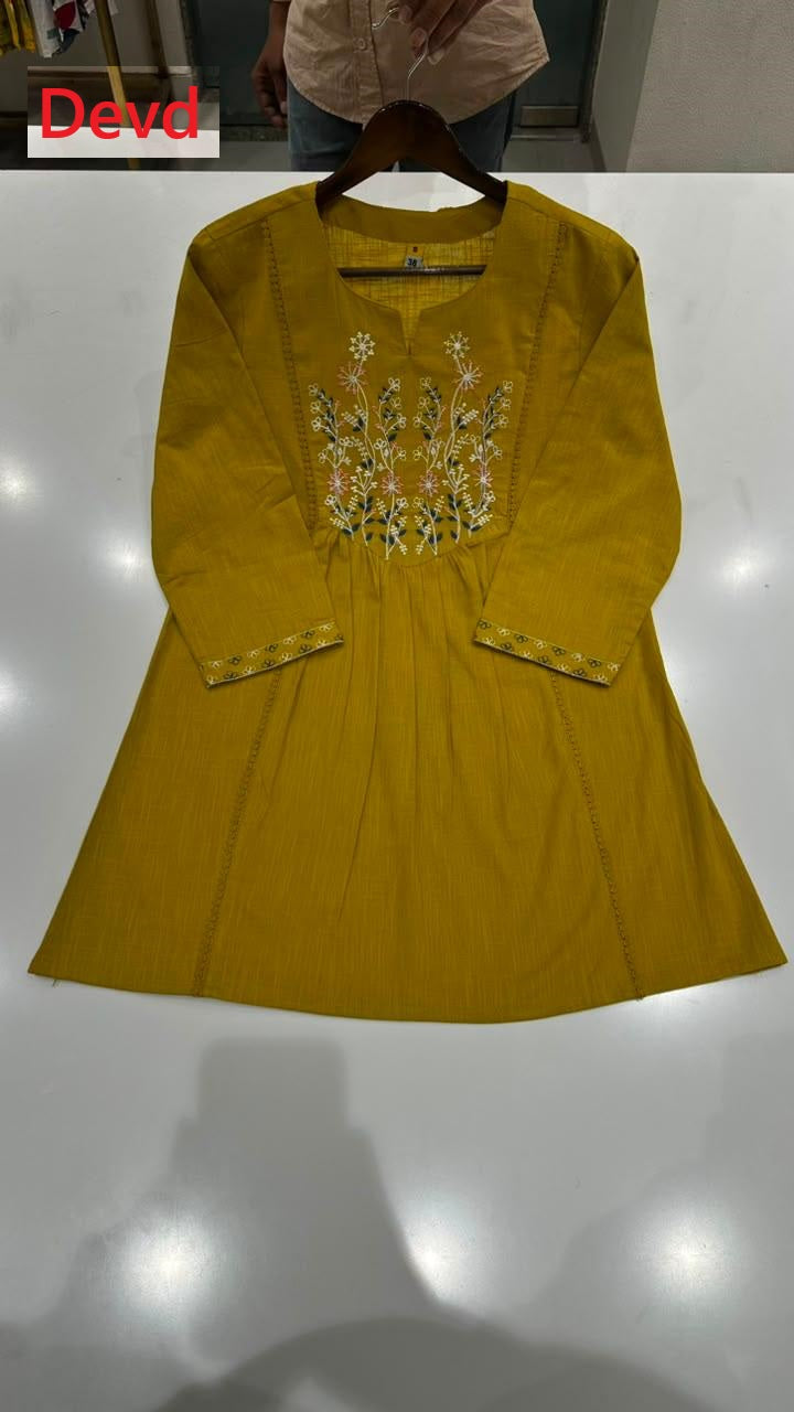 Neck Work 2608 Devd Cotton Fancy Tops Supplier India
