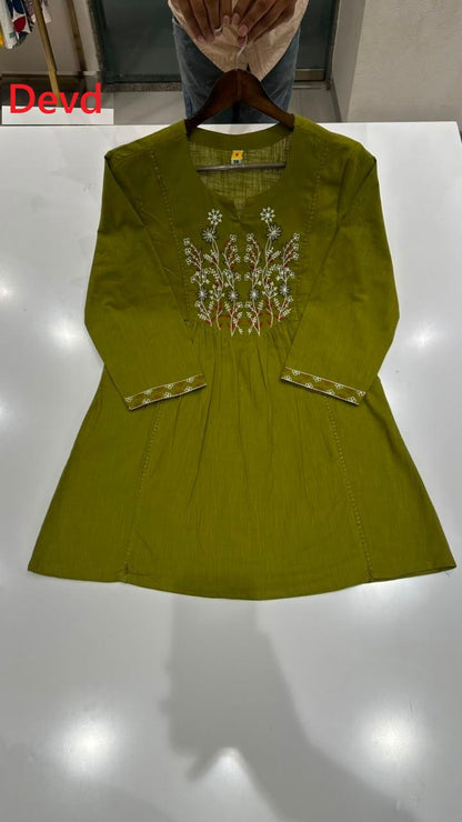 Neck Work 2608 Devd Cotton Fancy Tops Supplier India