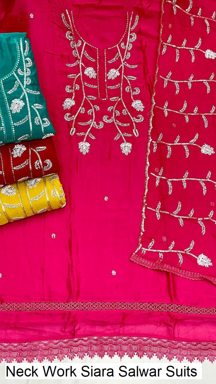 Neck Work Siara Salwar Suits Exporter