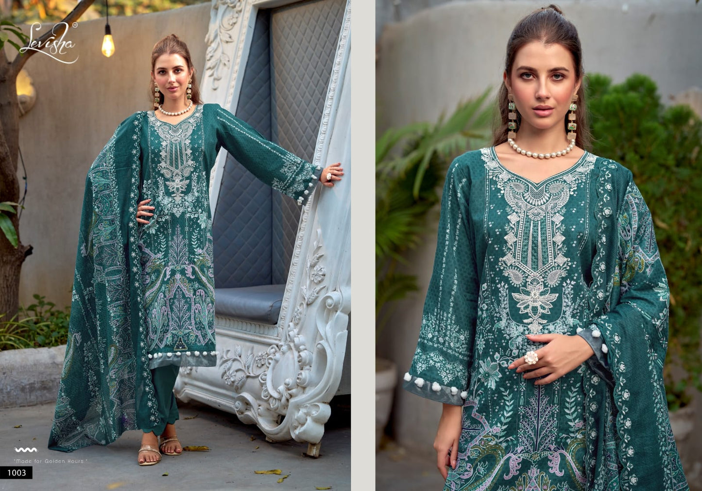 Needal Wonder Nx 2 Levisha Lawn Cotton Karachi Salwar Suits Exporter India