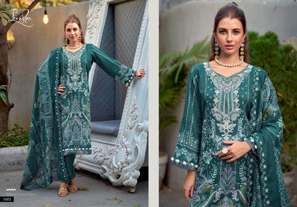 Needal Wonder Nx 2 Levisha Lawn Cotton Karachi Salwar Suits Exporter India