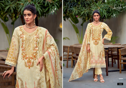 Needal Wonder Nx 2 Levisha Lawn Cotton Karachi Salwar Suits Exporter India