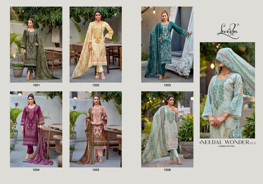 Needal Wonder Nx 2 Levisha Lawn Cotton Karachi Salwar Suits Exporter India