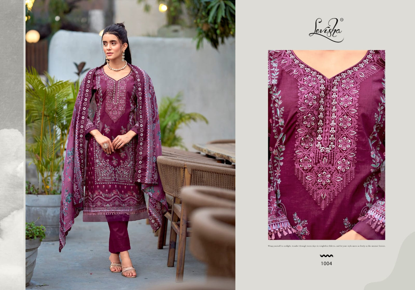 Needal Wonder Nx 2 Levisha Lawn Cotton Karachi Salwar Suits Exporter India