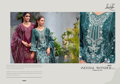 Needal Wonder Nx 2 Levisha Lawn Cotton Karachi Salwar Suits Exporter India