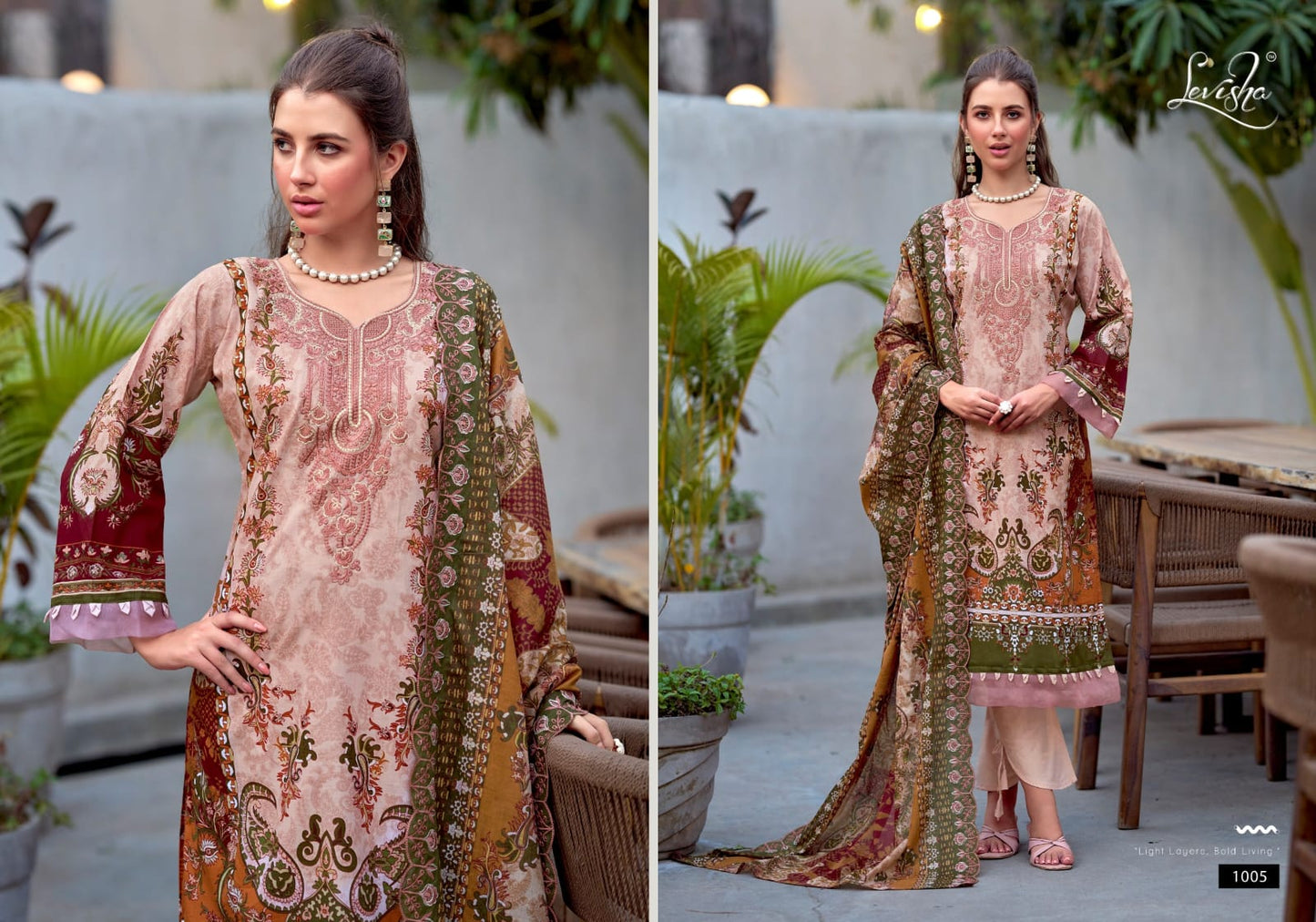 Needal Wonder Nx 2 Levisha Lawn Cotton Karachi Salwar Suits Exporter India