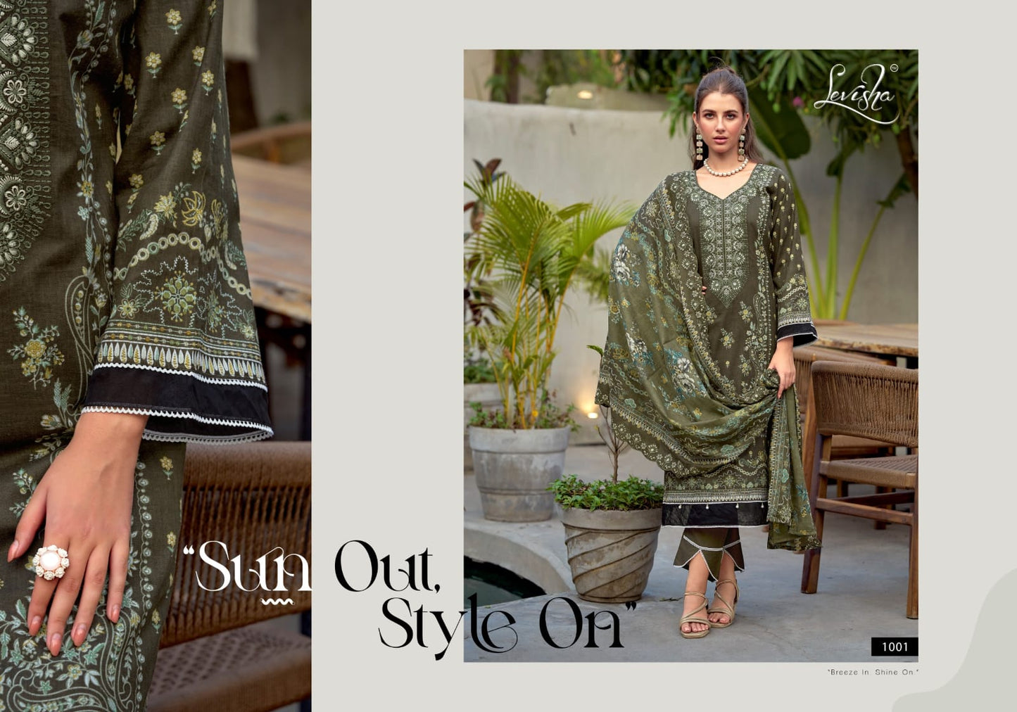 Needal Wonder Nx 2 Levisha Lawn Cotton Karachi Salwar Suits Exporter India