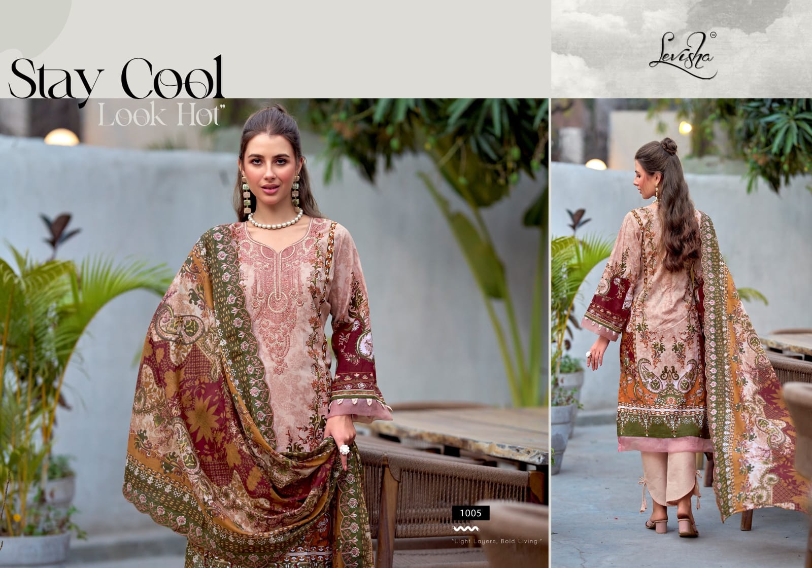 Needal Wonder Nx 2 Levisha Lawn Cotton Karachi Salwar Suits Exporter India