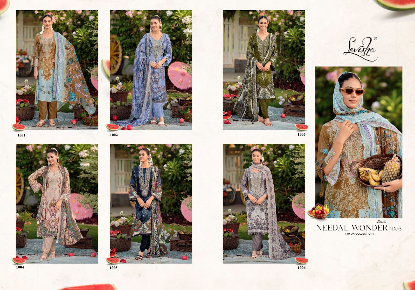 Needal Wonder Nx 3 Levisha Rayon Karachi Salwar Suits Manufacturer Ahmedabad