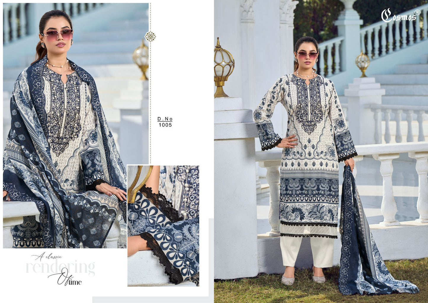 Needle Impressions Vol 1 Cosmos Fashion Lawn Cotton Pakistani Patch Work Suits Wholesale