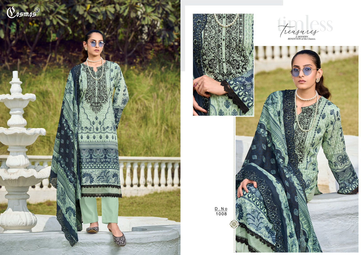 Needle Impressions Vol 1 Cosmos Fashion Lawn Cotton Pakistani Patch Work Suits Wholesale