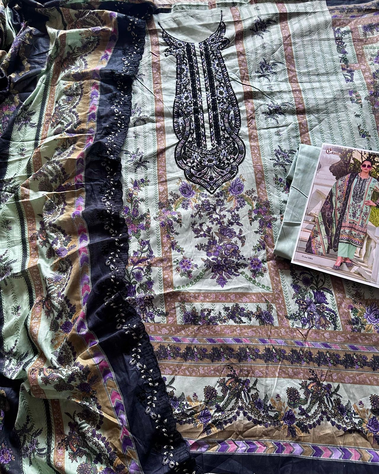 Needle Impressions Vol 1 Cosmos Fashion Lawn Cotton Pakistani Patch Work Suits Wholesale