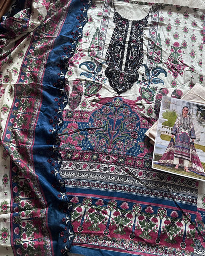 Needle Impressions Vol 1 Cosmos Fashion Lawn Cotton Pakistani Patch Work Suits Wholesale