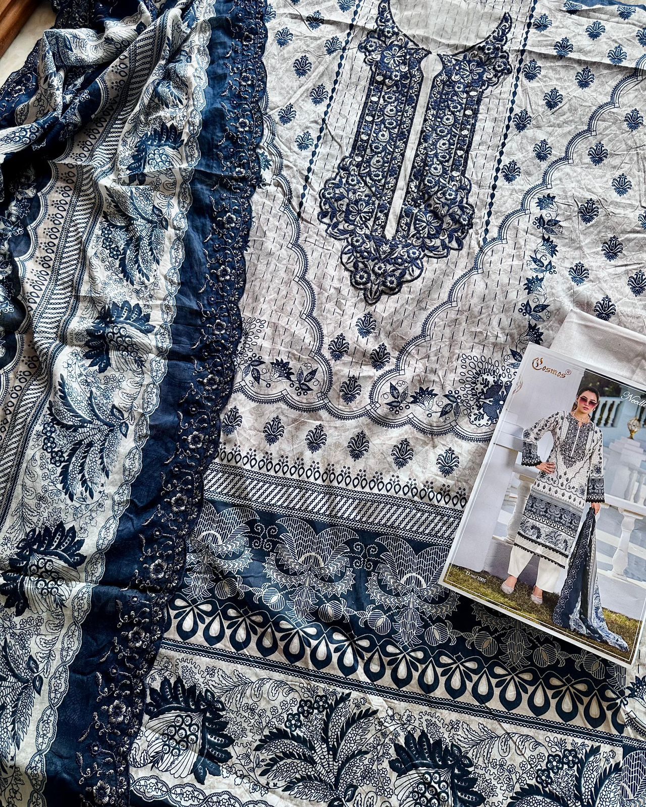 Needle Impressions Vol 1 Cosmos Fashion Lawn Cotton Pakistani Patch Work Suits Wholesale