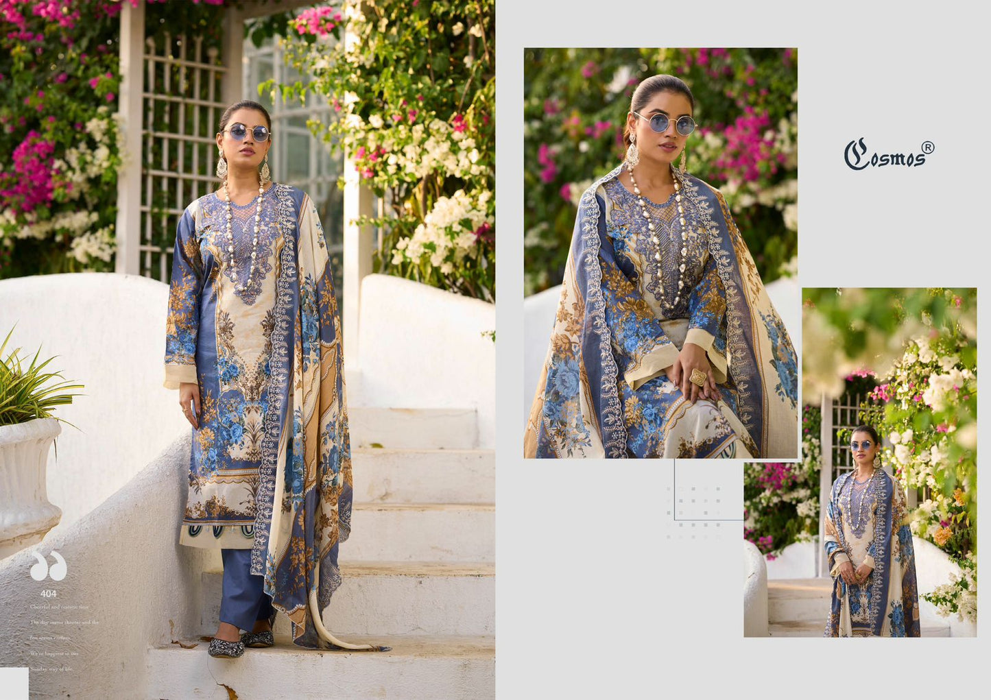 Needle Wonder 4 Cosmos Fashion Lawn Cotton Karachi Salwar Suits Wholesaler