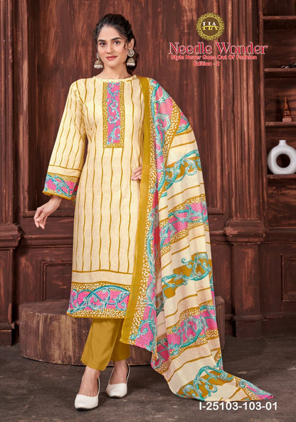 Needle Wonder Edition 2 Harshit Fashion Cambric Karachi Salwar Suits Manufacturer Ahmedabad