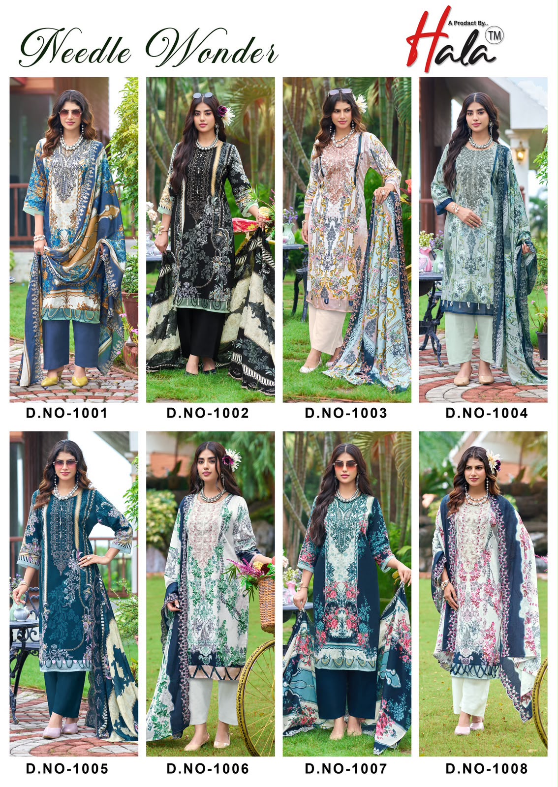 Needle Wonder Hala Lawn Cotton Karachi Salwar Suits Manufacturer India